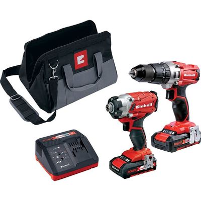 Einhell 4257214 Power X-Change Combi & Impact Driver Twin Pack 18V 2 X 2.0Ah Li-Ion