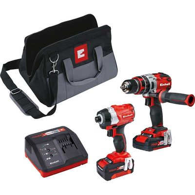 Einhell 4257216 Power X-Change Brushless Twin Pack 18V 1 X 2.0Ah & 1 X 4.0Ah Li-Ion