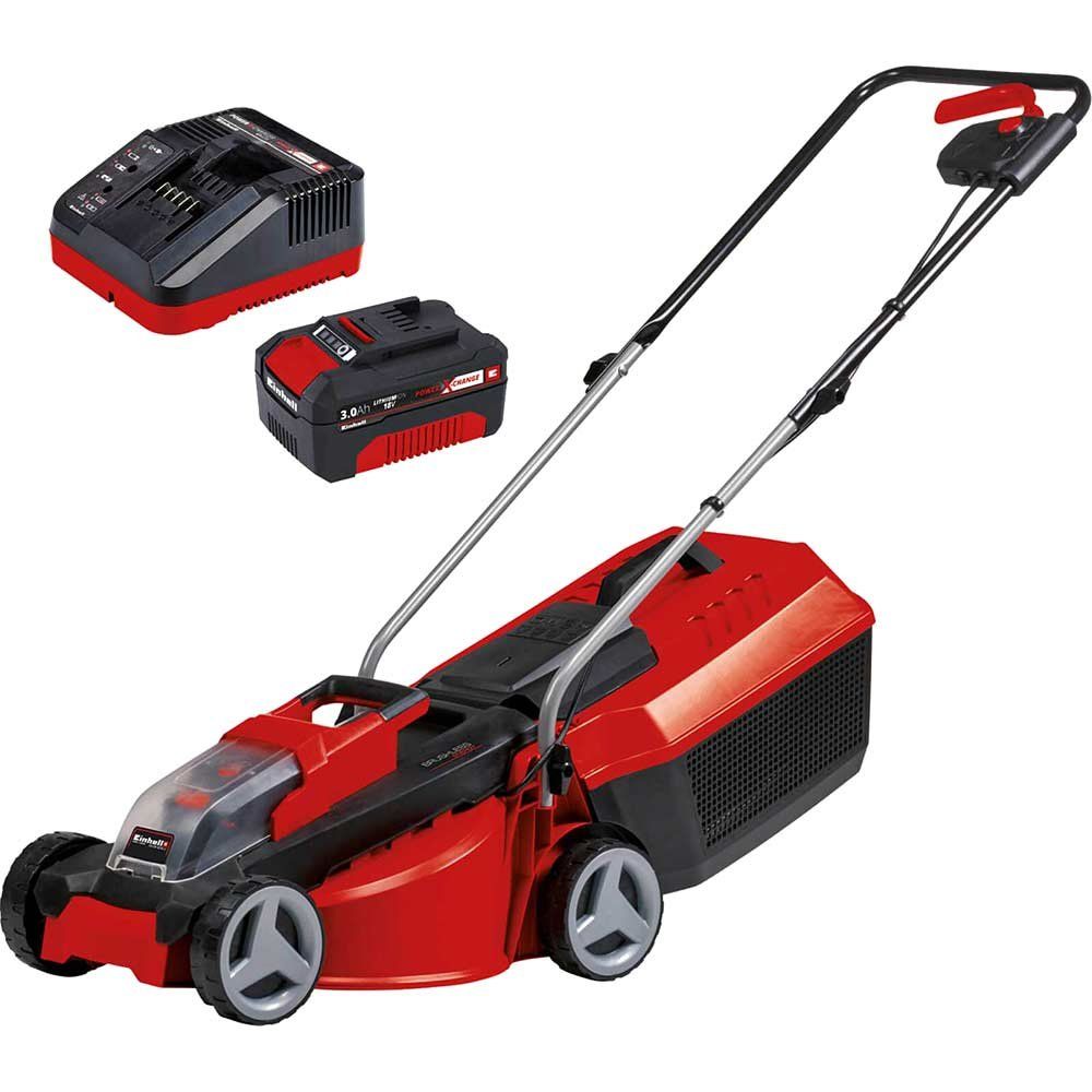 Einhell GE-CM 18/30 Li 18v Cordless Brushless Lawnmower 300mm 1 x 3ah Li-ion Battery Charger - Image 1