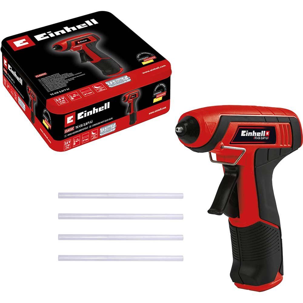 Einhell TC-CG 3.6/1 Li 3.6v Cordless Glue Gun 1 x 1.5ah Integrated Li-ion Battery Charger Case - Image 1