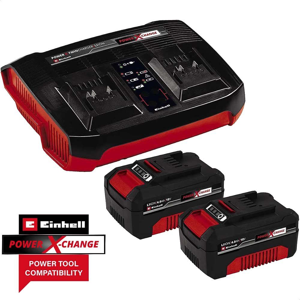 Einhell 4512112 Power X-Change Battery & Charger Starter Kit 18V 2 X 4.0Ah Li-Ion - Image 1