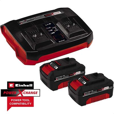 Einhell 4512112 Power X-Change Battery & Charger Starter Kit 18V 2 X 4.0Ah Li-Ion