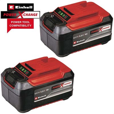 Einhell 4511526 Power X-Change Battery Twin Pack 18V 5.2Ah Li-Ion