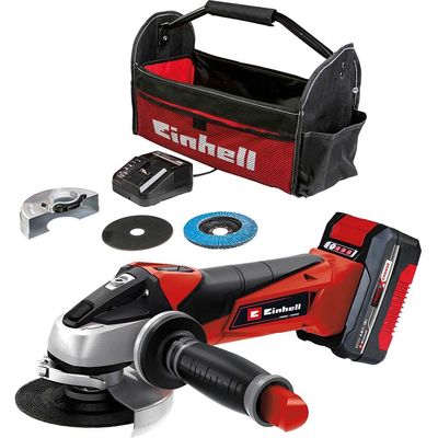 Einhell 4431134 Te-Ag 18/115 Li Power X-Change Angle Grinder 18V 1 X 4.0Ah Li-Ion