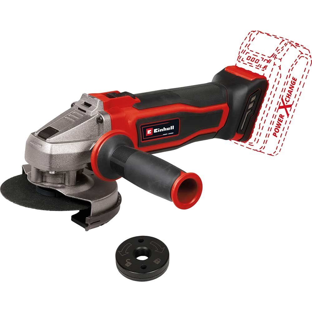 Einhell TE-AG 18/115 Q Li 18v Cordless Quick Fix Angle Grinder 115mm No Batteries No Battery Charger No Case - Image 1
