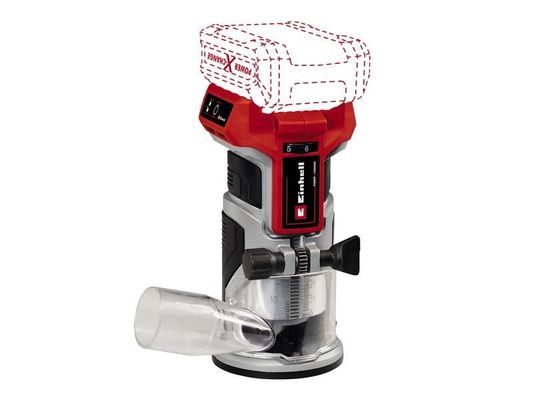 Einhell Einhell Power X-Change TP-ET 18 Li BL-Solo 18V 6mm & 8mm Palm Router (Bare Unit)