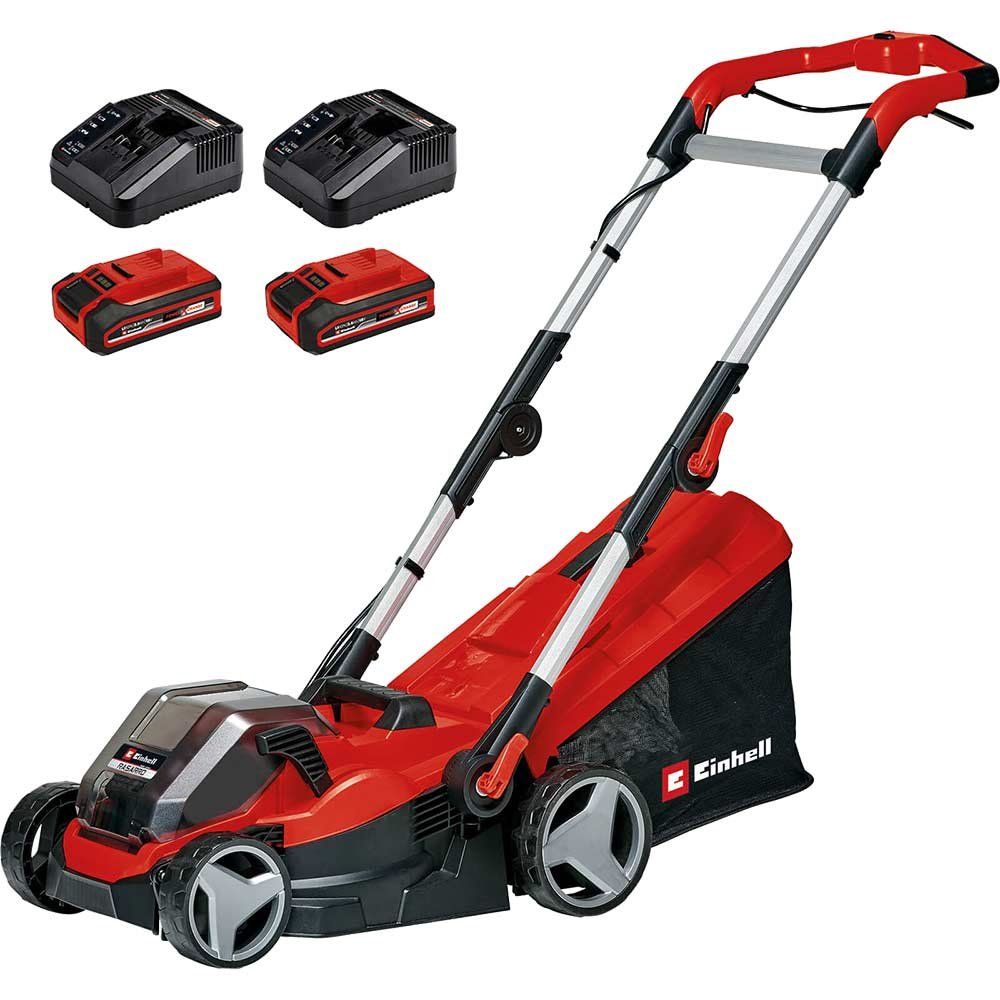 Einhell RASARRO 36/34 36v Cordless Rotary Lawnmower 340mm 2 x 3ah Li-ion Twin or Dual Battery Charger - Image 1