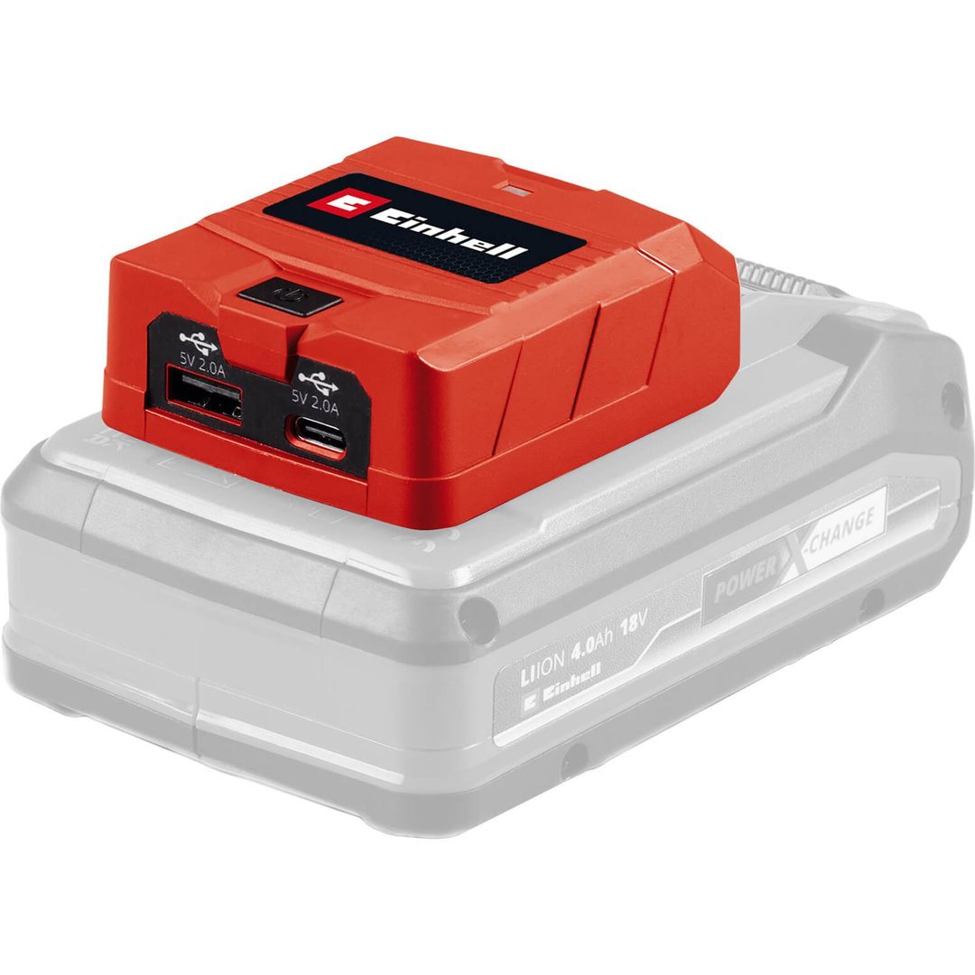 Einhell TC-CP 18 Li USB A and C Powerbank Adaptor for 18v PXC Batteries - Image 1