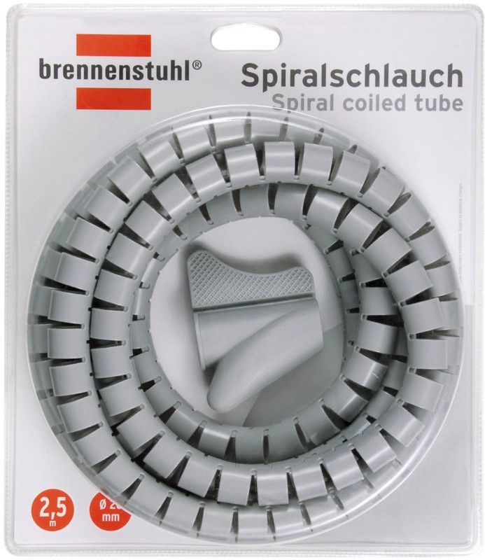 Brennenstuhl 1164360 Spiral Coiled Cable Tidy 2.5M X Ø20Mm - Image 1