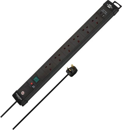 Brennenstuhl Premium Line Power Strip with 6 Sockets & 1x USB-C 1x USB-A Port