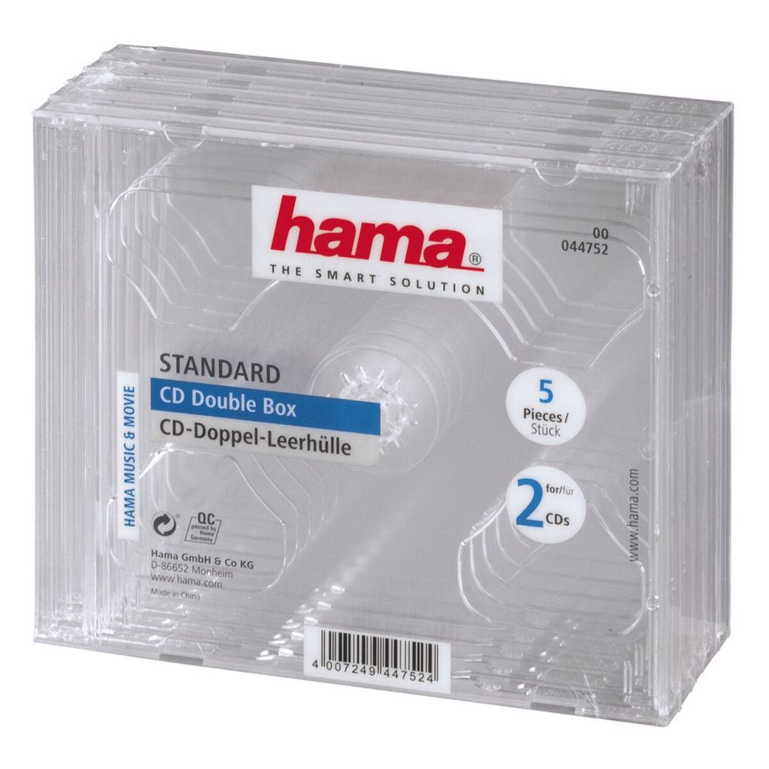 Hama CD Double Jewel Case. Pack 5 2 discs Transparent - Image 1