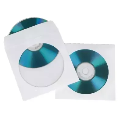 Hama CD Paper Sleeves. white. 100 pcs/Pack 1 discs - Thumbnail 3