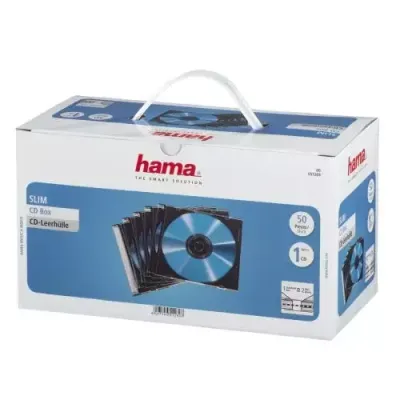 Hama CD Slim Jewel Case pack 50 Pcs 1 discs Transparent