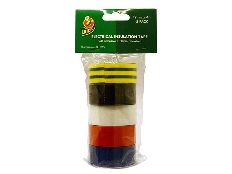 Shurtape, Electrical Tape, Multipack X 5, 19mm x 4m, Insulation - Red - Image 1