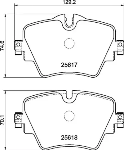 Pagid Front Brake Pads Bmw 2 Active Tourer/x1 Hybrid (19-) *w/o M-Tech* | Ecp-T2820 | Euro Car Parts