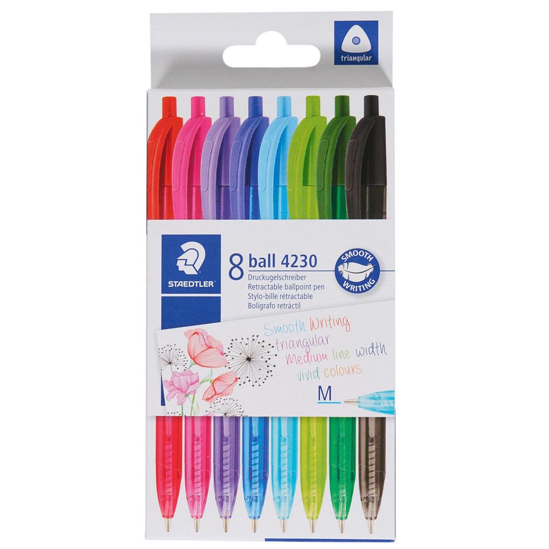 Pack of 8 Rainbow Retractable Pens - Image 1