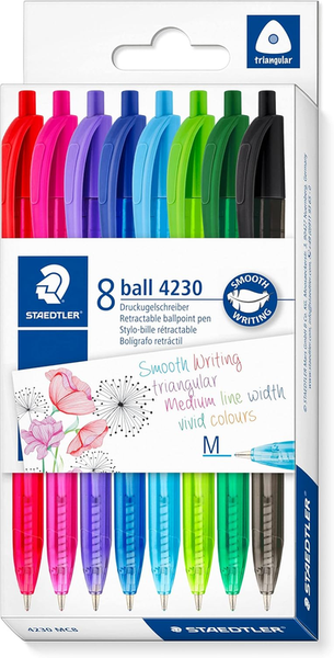Pack of 8 Rainbow Retractable Pens - Thumbnail 2