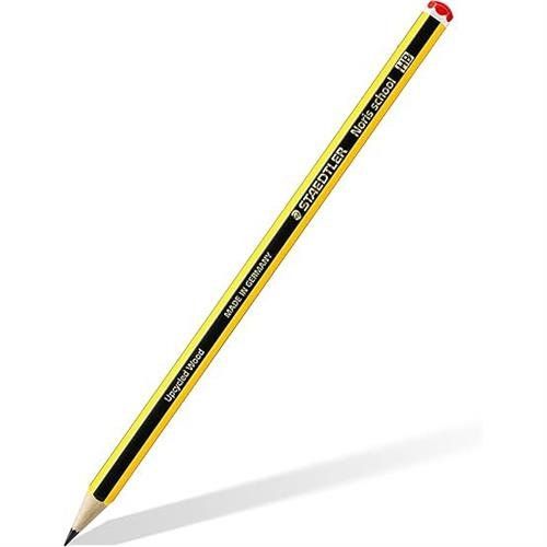 Staedtler Noris HB Yellow/Black Barrel Graphite Pencil PEFC Certified from Sustainably Managed Forests (Pack 12) - 121-HB - Image 1