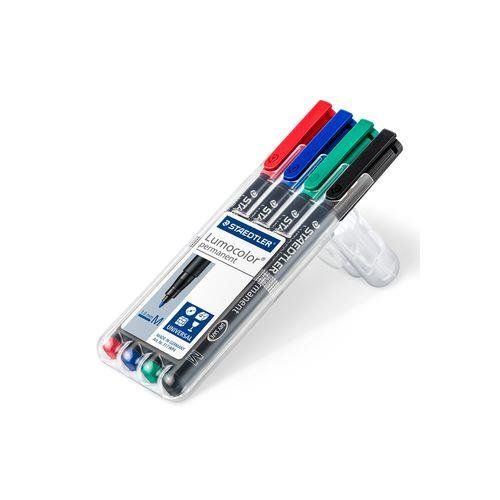 Staedtler Lumocolor 317 WP4 permanent marker Black. Blue. Green. Red 4 - Image 1