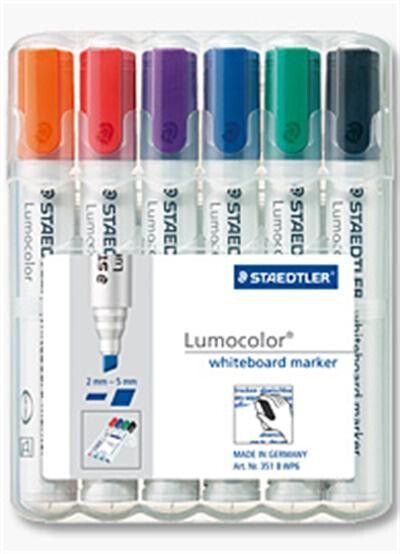 Staedtler 351 B WP6 marker 6 pc(s) Black Blue Green Orange Red Violet - Image 1