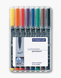 Staedtler 318 WP8 permanent marker Black Blue Brown Green Orange Red Violet Yellow 8 pc(s)