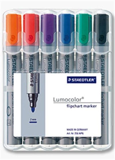 Staedtler 356 WP6 marker 6 pc(s) Black. Blue. Green. Orange. Red. Viol