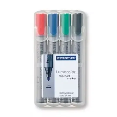 Staedtler 356 WP4 marker 4 pc(s) Black Blue Green Red - Thumbnail 2