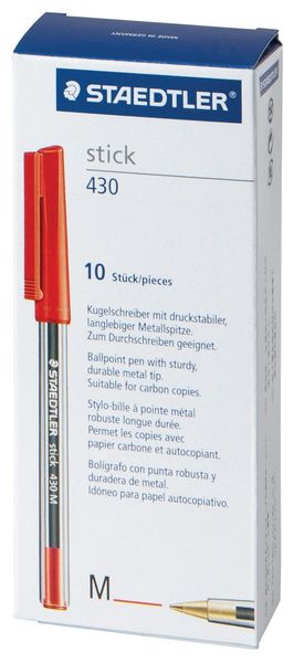 Staedtler 430 M-2 ballpoint pen Red Stick ballpoint pen 1 pc(s)