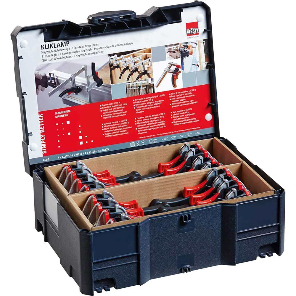 Bessey KLI-S Kliklamp Lever Clamp Set in Systainer Carry Case - Image 1