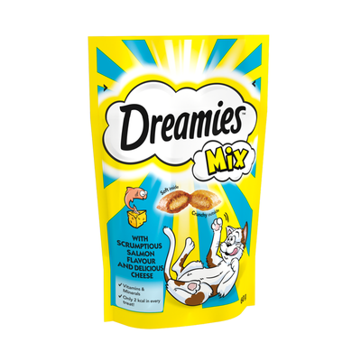 Dreamies Mix Cat Treats Salmon & Cheese 60g