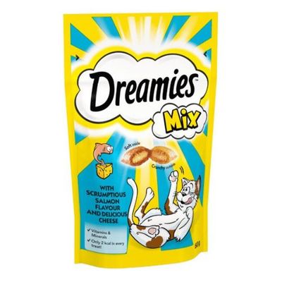 Dreamies Mix Cat Treats Salmon & Cheese 60g - Thumbnail 2