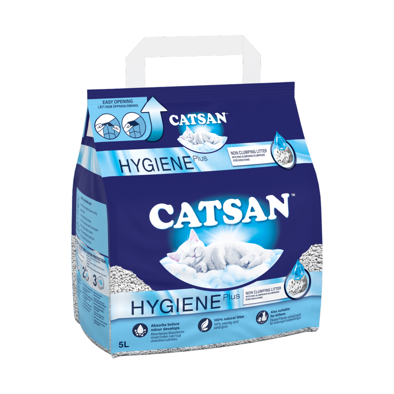 Catsan Hygiene Plus Non Clumping Cat Litter 5 Litre 551433 - Image 1