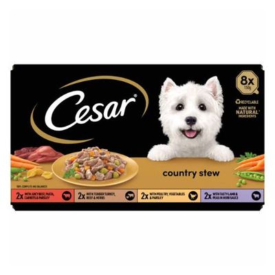 Cesar Country Stew Wet Dog Food Trays 8x150g - Thumbnail 2