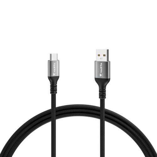 Varta 57935 USB cable 2 m USB A USB C Black. Grey - Image 1