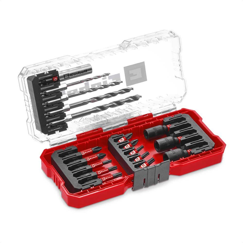 Einhell 18 Piece Impact Drill and Screwdriver Bit Set in S Case - Image 1