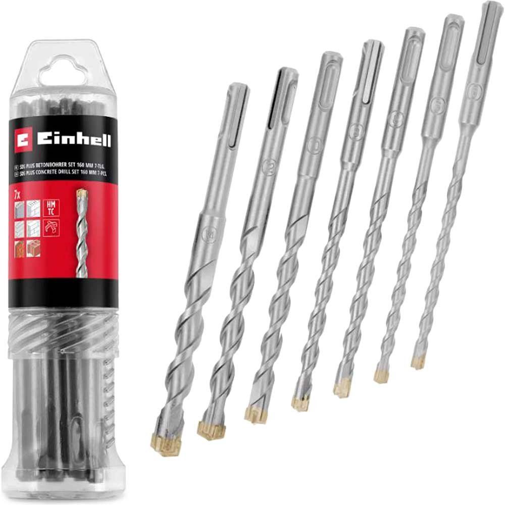 Einhell 7 Piece 160mm SDS Plus 4 Cutter Drill Bit Set - Image 1