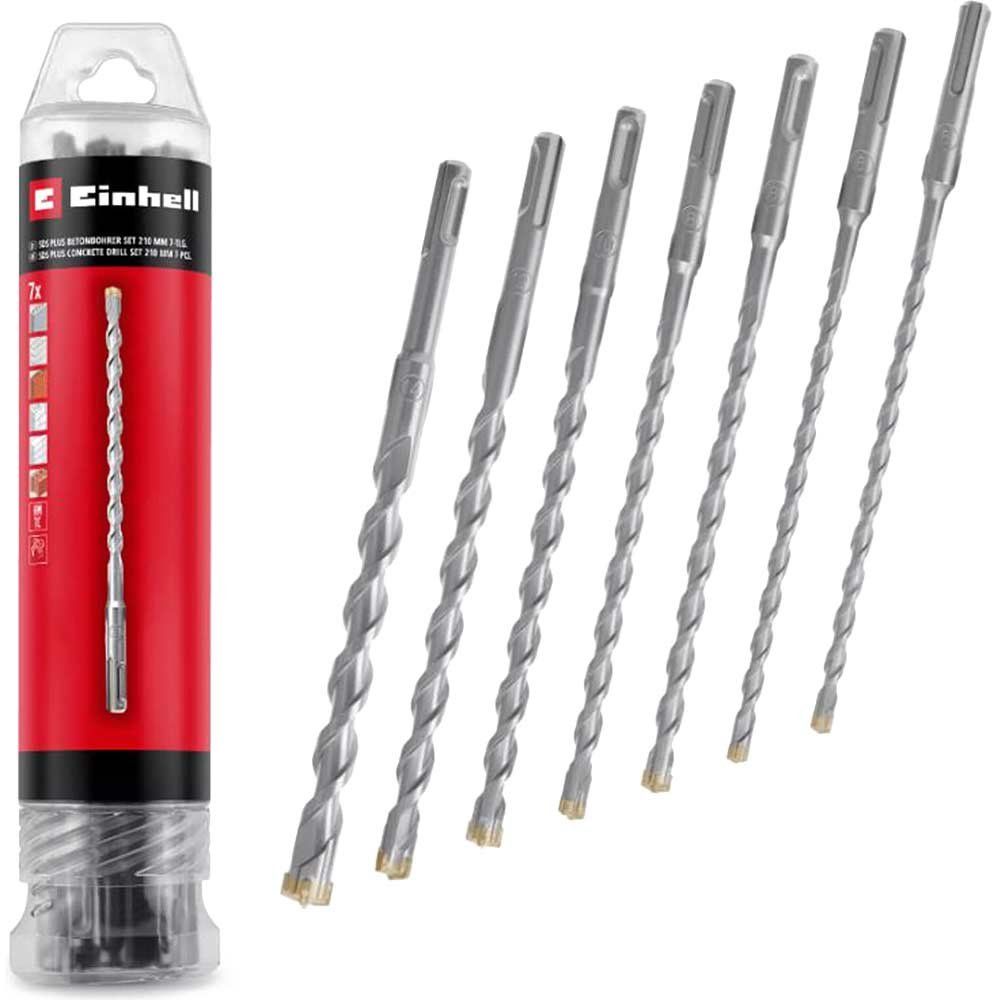Einhell 7 Piece 210mm SDS Plus 4 Cutter Drill Bit Set - Image 1