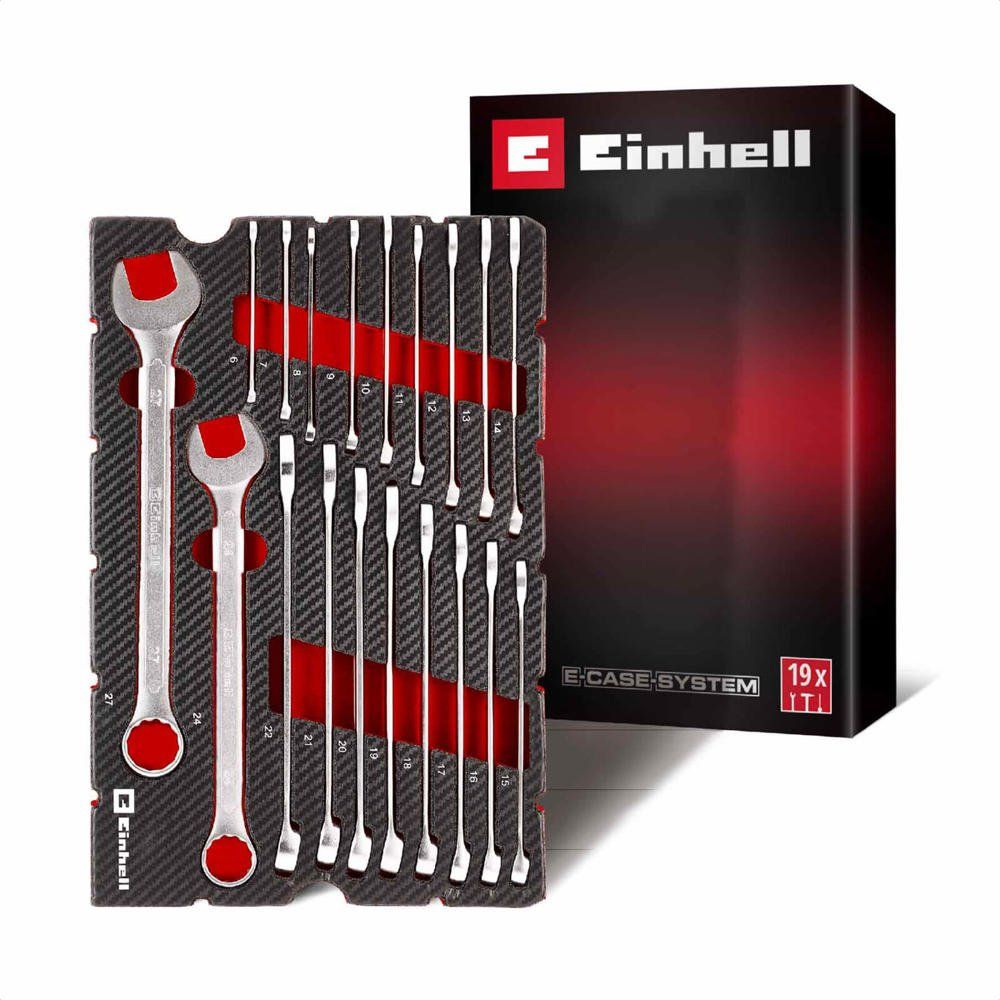Einhell 19 Piece Combination Spanner Set in Foam Tray for E Case - Image 1