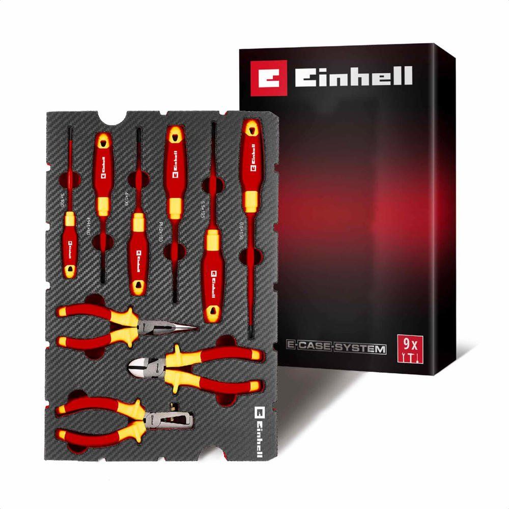 Einhell 9 Piece VDE Insulated Hand Tool Kit in Foam Tray for E Case - Image 1