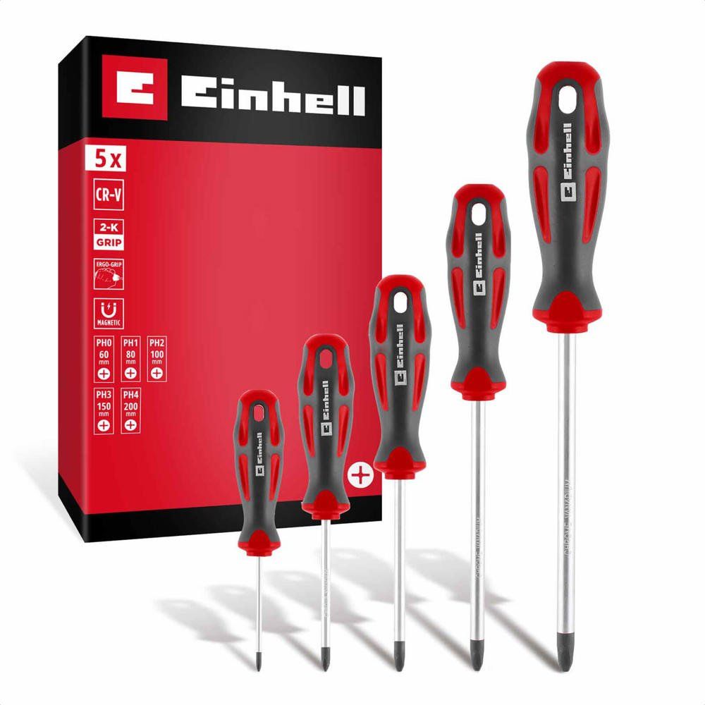 Einhell 5 Piece Phillips Screwdriver Set - Image 1