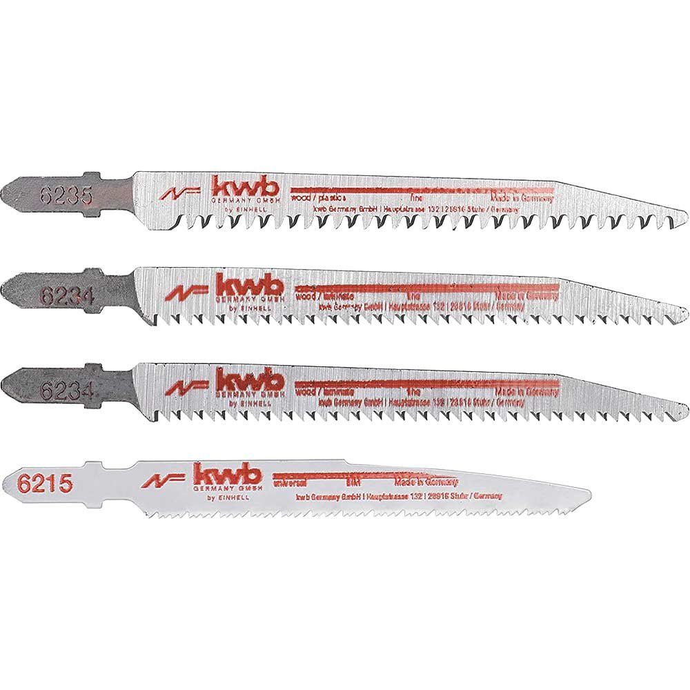 Einhell 4 Piece Professional Cordless T Shank Jigsaw Blade Set - Image 1