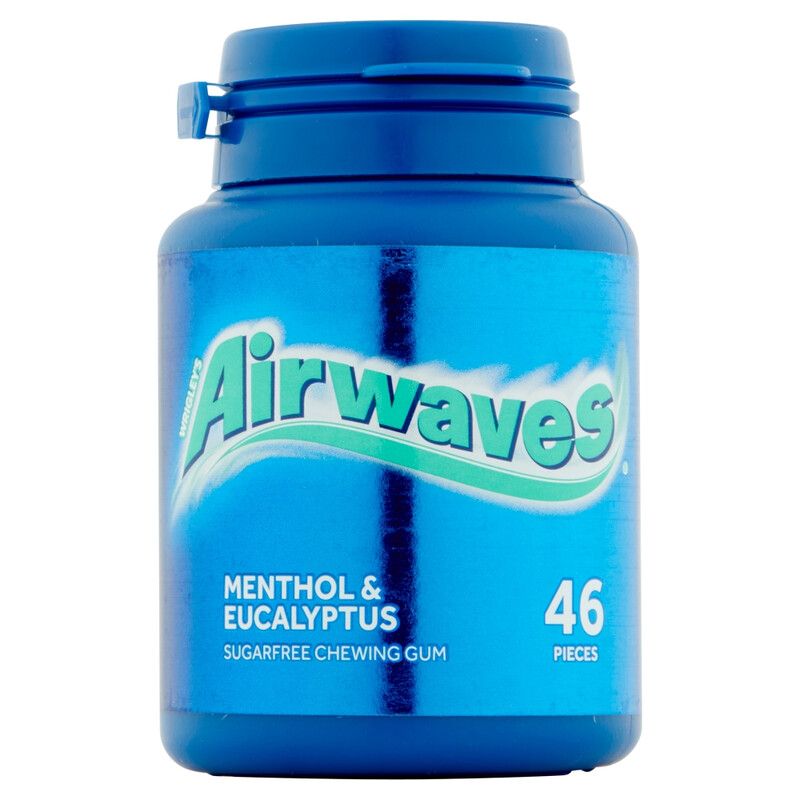 Airwaves Menthol & Eucalyptus Sugar Free Chewing Gum Bottle 46 Pieces - Image 1