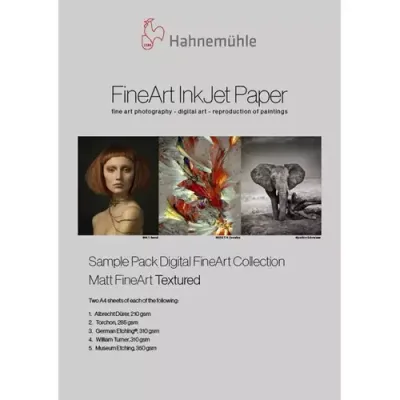 Hahnemhle Sample Pack Matt FineArt Textured Art paper 10 sheets - Thumbnail 2