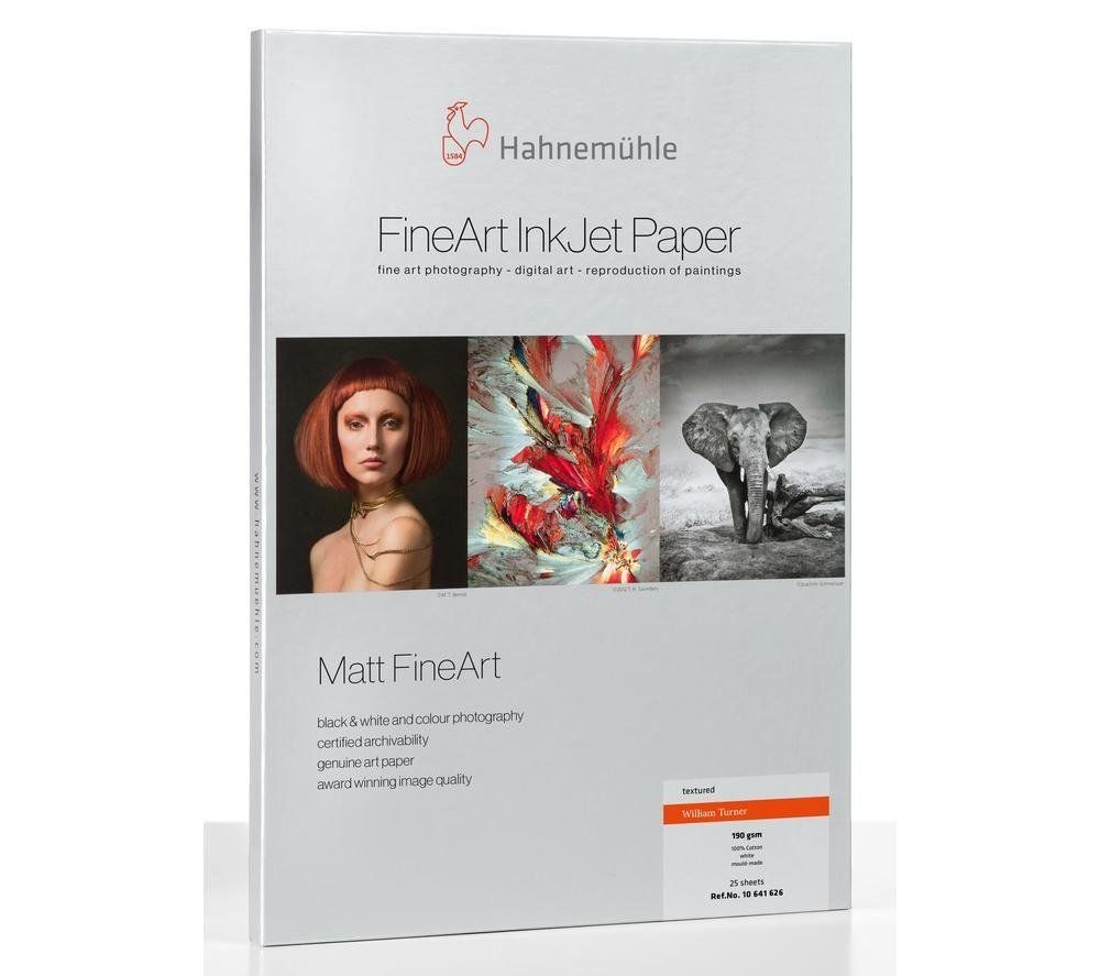 HAHNEMUEHLE Digital FineArt William Turner A3 Watercolour Textured Photo Paper - 25 Sheets - Image 1