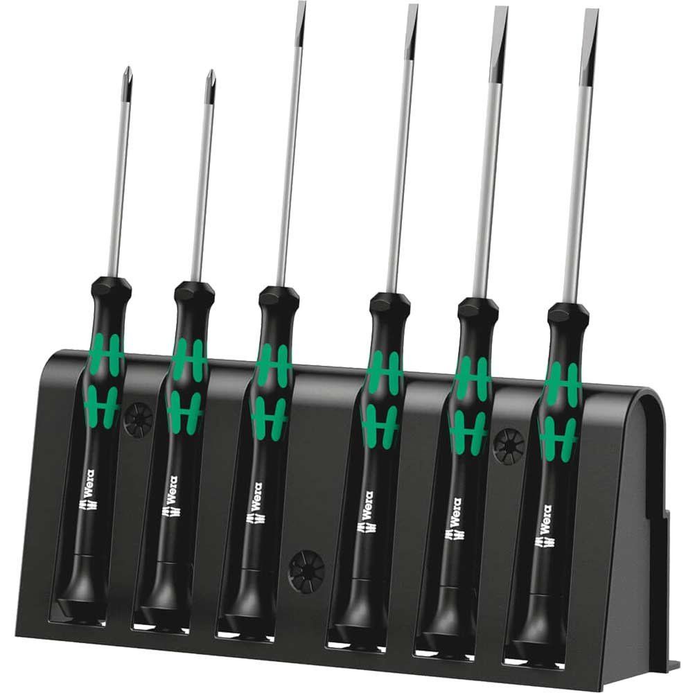 Wera 6 Piece 2035/6 A Kraftform Micro Precision Screwdriver Set - Image 1