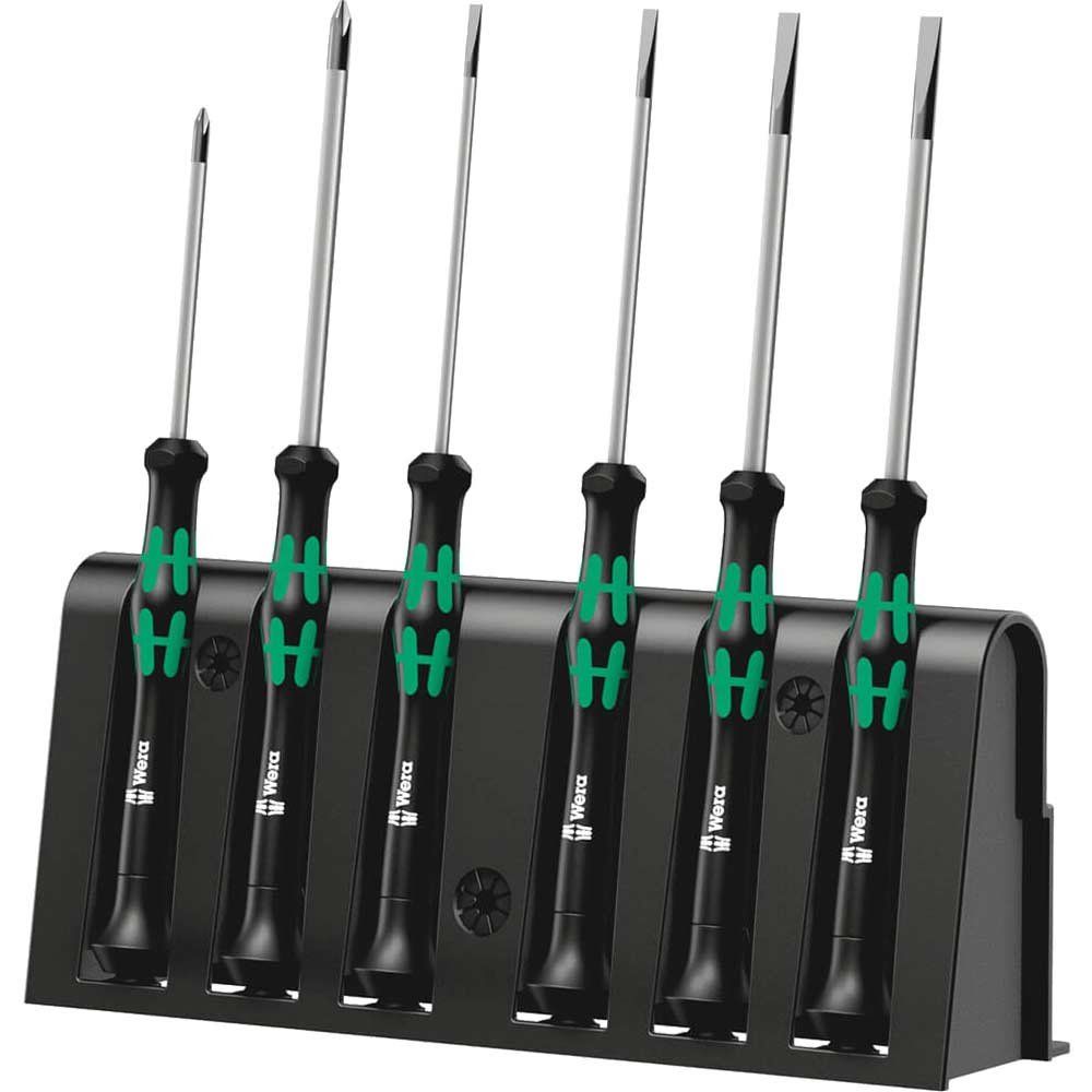 Wera 6 Piece 2035/6 B Kraftform Micro Screwdriver Set - Image 1