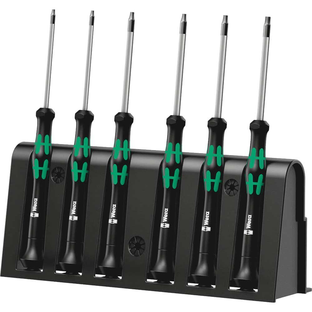 Wera 6 Piece 2067/6 Kraftform Micro Security Torx Screwdriver Set - Image 1