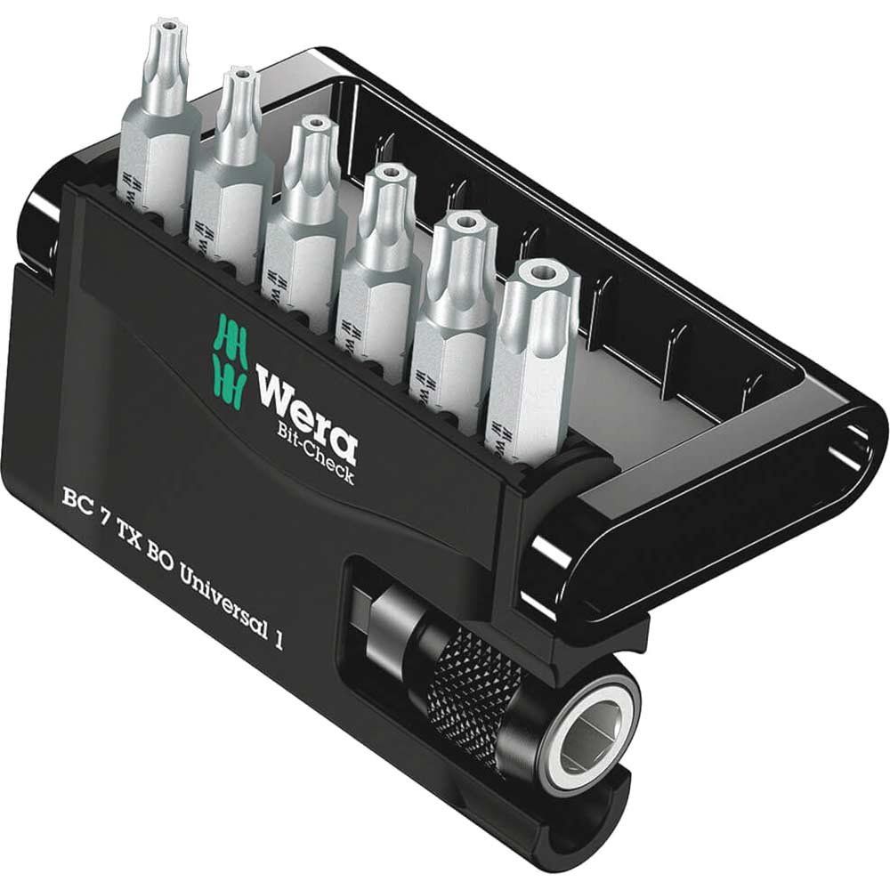 Wera 7 Piece Bit-Check Security Torx Screwdriver Bit Set - Image 1