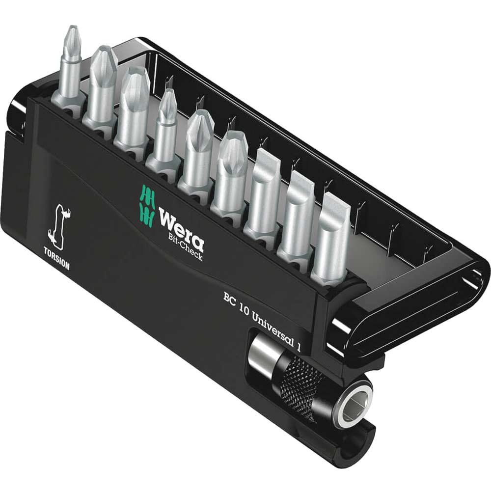 Wera 10 Piece Bit-Check Torsion Screwdriver Bit Set - Image 1