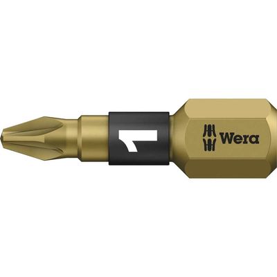 Wera 855/1 BTH PZ BiTorsion Extra Hard Pozi Screwdriver Bits PZ1 25mm Pack of 1